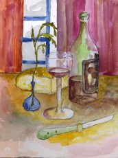 Marga | Bijna Leeg | Aquarel