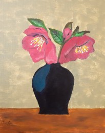 Marja (Breda) | vaas met bloemen-2- | Acrylverf op doek