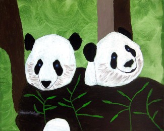 Michel | Amersfoortse panda's | Acrylverf op doek