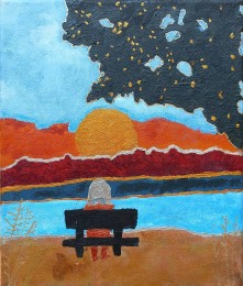 Mirjam | Bankje | Acrylverf op canvas