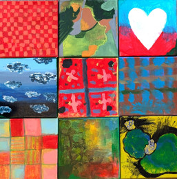 Toos | Negenluik kleinkindertijd | Acrylverf op doek