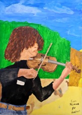 Rinus | Naar Foto van Begeleider | acrylverf op doek