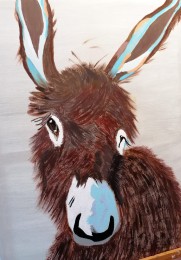 Sonja | Ezeltje | Acrylverf op doek
