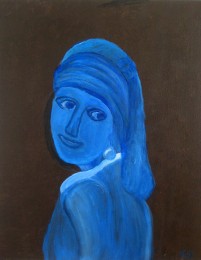 Thea | Een blauwtje lopen | Acrylverf op doek