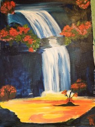 Frits | Waterval | Acrylverf Op Doek