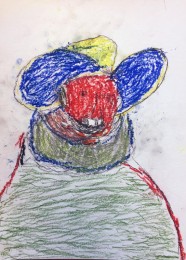 Wil | Man met hoed, naar Rembrandt | Oliepastel op papier