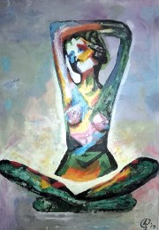 Wim  | Yoga | Acrylverf op doek