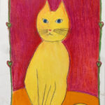 Acsa | Kat | Pastelkrijt op papier