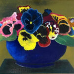 Alie | Pot met Violen | Olieverf op doek