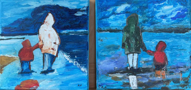 Annelies-tweeluik Door weer en wind-acryl-20x20cm web