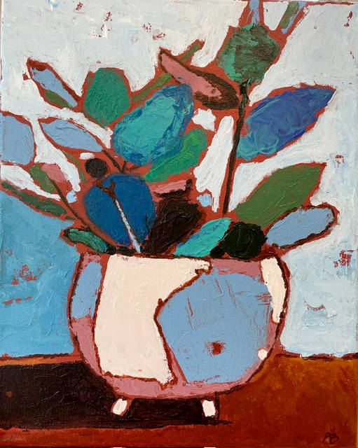 Ans-Pot met bloemen-acryl met paletmes-web