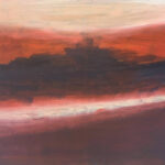 Bert | Landschap in Rood | Acrylverf op doek