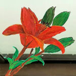 Bets | zonder titel | acryl gouache op spiegel