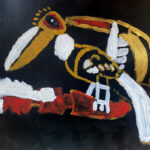 Bram | naar 3D beeld | Acrylverf op papier