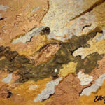 Ellert-Jan | Donker-goud-koper en brons | Acrylverf op Doek