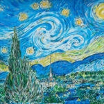 Errol | Starry Night | Acryl op canvasboard