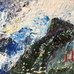 Gerard | Berglandschap | Acrylverf met paletmes op doek