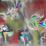 Gerrit | Spijkerdier | Pastel en aquarel op papier