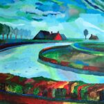Henk S | Kleurrijk landschap | Acrylverf op doek