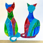 Jenny | katten | acryl op papier