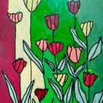 Bram | Bloemen | Acrylverf en Stift op Papier