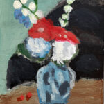 Theo | Bloemenvaas | Acrylverf op papier