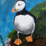 Gerdien | Papegaaiduiker | acrylverf op papier