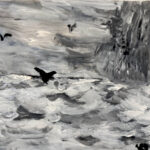 Gerrit | Regenbui op Zee | Acrylverf op papier