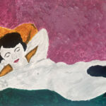 Ineke | naar Felix Valloton | Acrylverf op papier