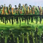 Inge | Aan de waterkant | Acrylverf op doek