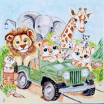 Irma | Beestenboel voor Maeve-Mari | Acrylverf op doek