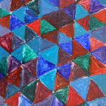 Jenny | driehoekjes | acryl op papier