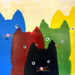 Jenny | katten | acryl op papier