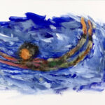 Konni | De Zwemster | Acrylverf op doek