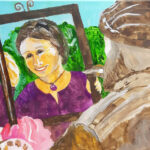 Marga | Zelfportret in N-Z | Acrylverf op doek