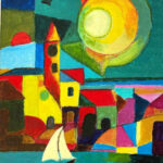 Marianne | Dorpje in Italie | acrylverf op doek