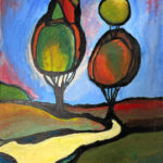 Marianne | Kleurrijke Bomen | acrylverf op doek