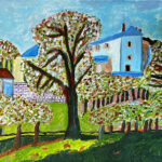 Pannus | Huis Met Boomgaard | Acrylverf op doek