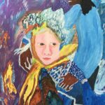 Pannus | Wie is daar? | Acrylverf op doek