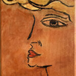Thea | Gouden Lokken | Acrylverf op doek