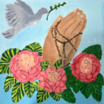 Tina | Geloof, Vrede en Liefde | Acrylverf op doek