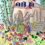 Tina | Ontmoeting in de tuin | Acrylverf op doek