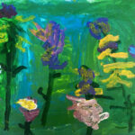 Wil | Bloemen | Acrylverf op papier