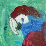 Wil | Papegaai | Acrylverf op papier