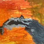 Wil | Potvis | Acrylverf op papier