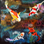 Yvonne | Koikarpers | acryl op doek