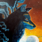 Yvonne | Wolf | acryl op doek