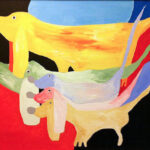 Bert | Hondjes | Acrylverf op doek