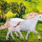 Gerard | Paard met veulen | Acrylverf op doek