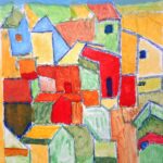 Henk | Uitzicht | Acrylverf over oliepastel op doek